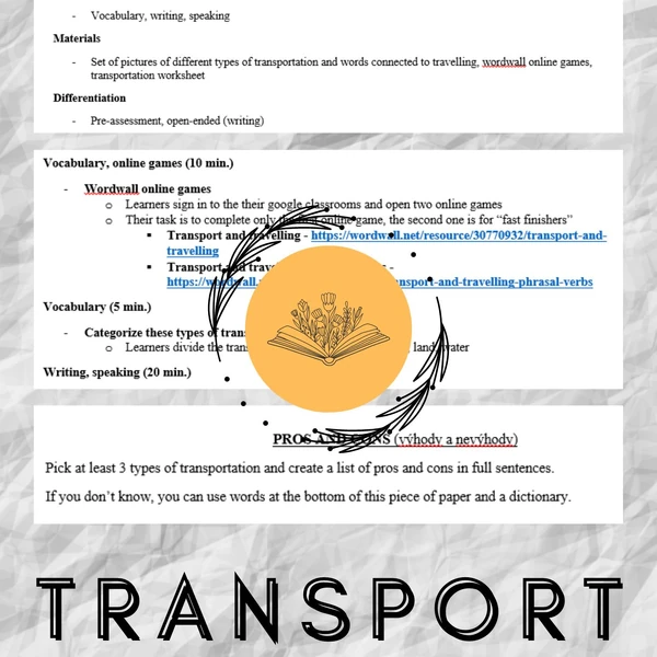 Transportation - plán hodiny