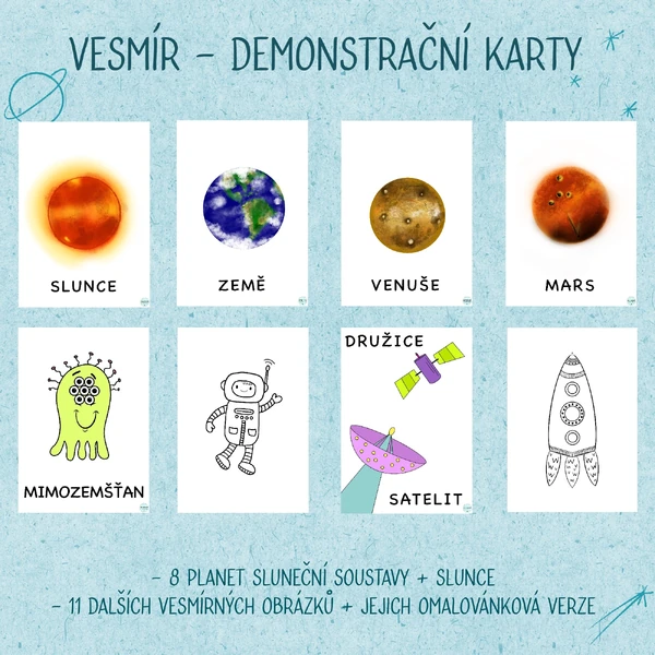 Vesmír - Demonstrační karty