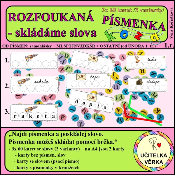 ROZFOUKANÁ PÍSMENKA – skládání slov