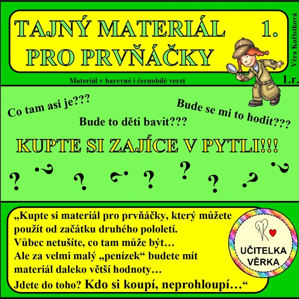 TAJNÝ MATERIÁL PRO PRVŇÁČKY – KUPTE SI ZAJÍCE V PYTLI -1