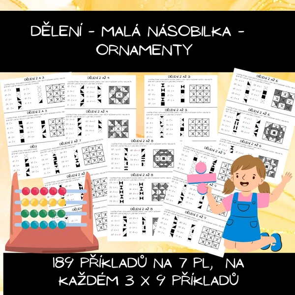 Dělení - malá násobilka -  ornamenty