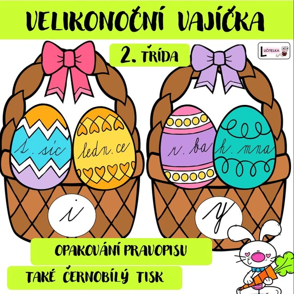 Velikonoční vajíčka = měkké a tvrdé souhlásky 