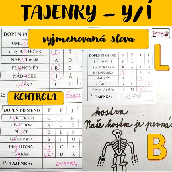 Vyjmenovaná slova/tajenky B+L