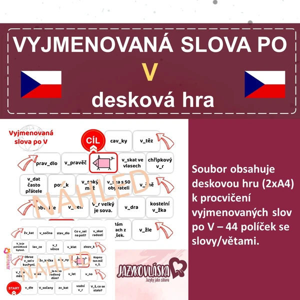 Vyjmenovaná slova po V hra