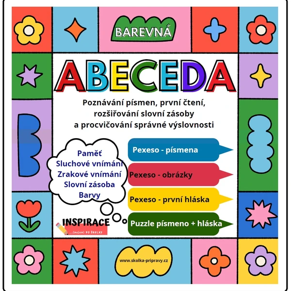 BAREVNÁ ABECEDA - (nejen) pexeso