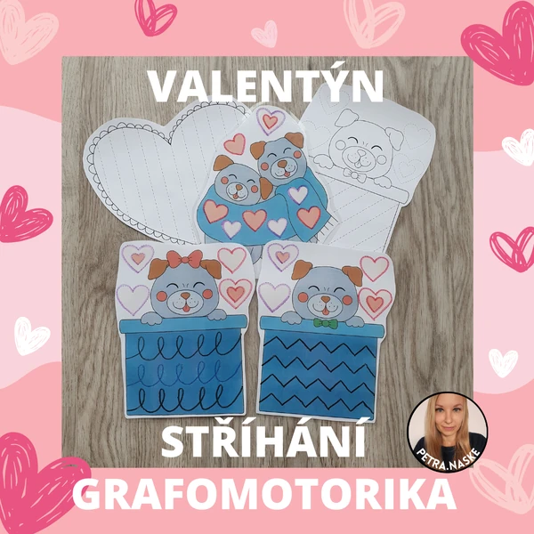 Legenda o sv. Valentýnovi, grafomotorika a stříhání