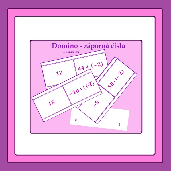 Domino - záporná čísla