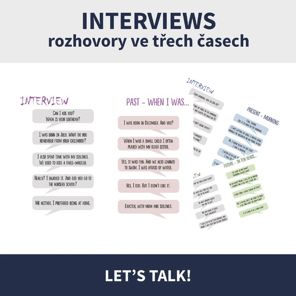 INTERVIEWS II - sada rozhovorů ve třech základních časech (konverzační aktivita)