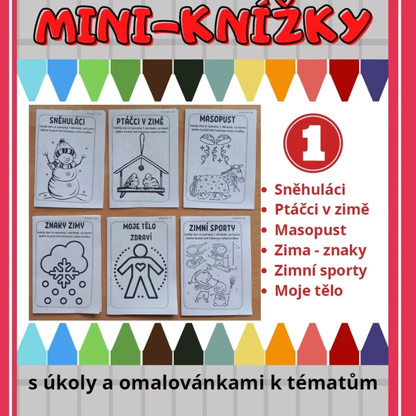 Mini knížečky k různým tématům (ZIMA)
