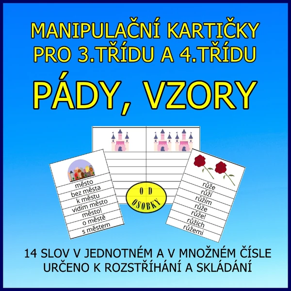 PÁDY, VZORY - MANIPULAČNÍ KARTIČKY