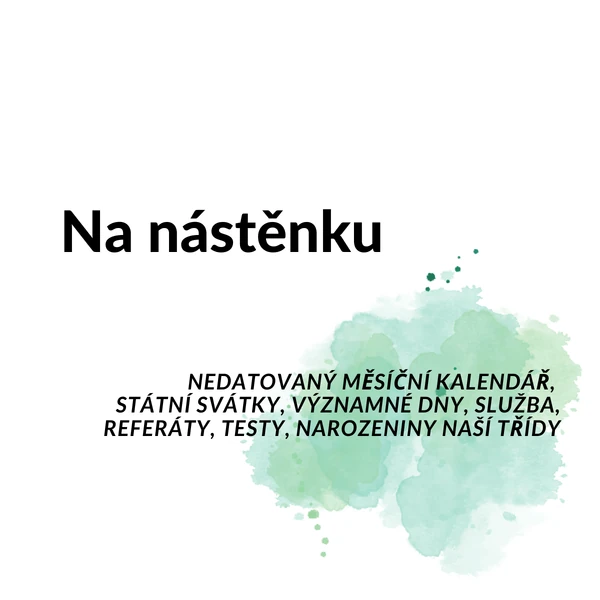 Na třídní nástěnku