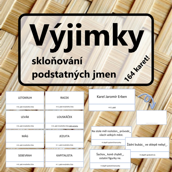 Výjimky - skloňování podstatných jmen