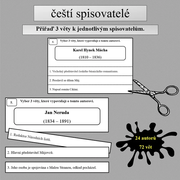 Přiřaď věty k českým autorům