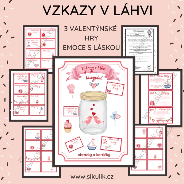 VZKAZY V LÁHVI- 3 VALENTÝNSKÉ HRY