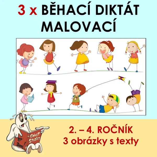 3 x běhací diktát malovací