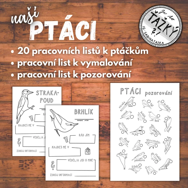 Naši ptáci - pracovní listy a pozorování