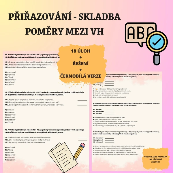 PŘIŘAZOVÁNÍ - SKLADBA (POMĚRY MEZI VH)