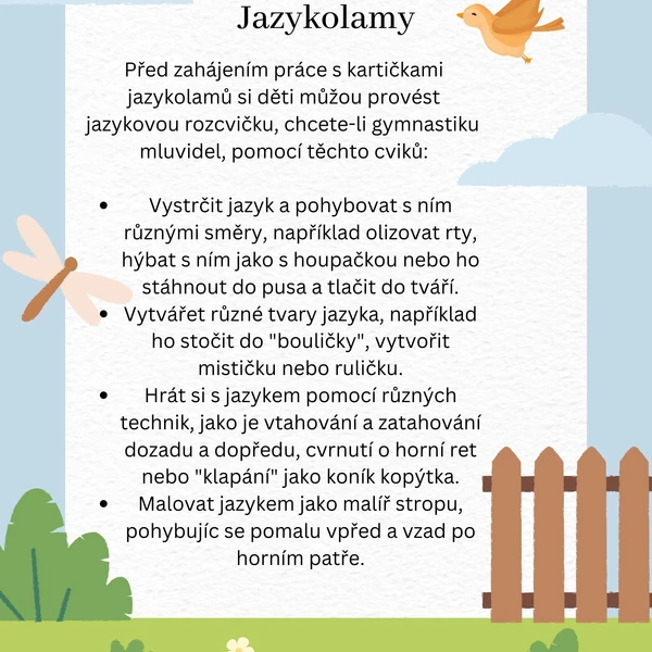 Kartičky s jazykolamy