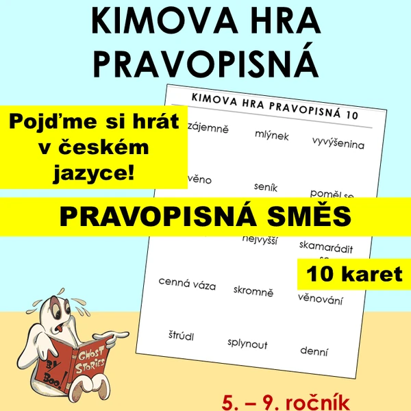 KIMOVA HRA  - PRAVOPISNÁ  SMĚS