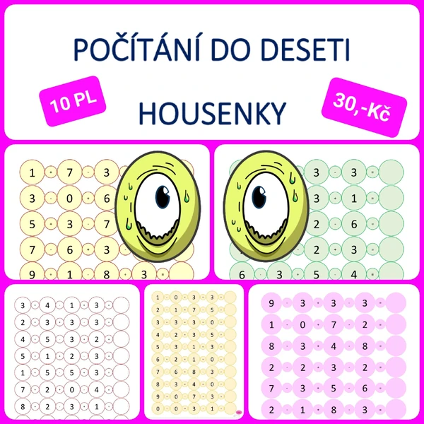 Počítání do deseti - housenky