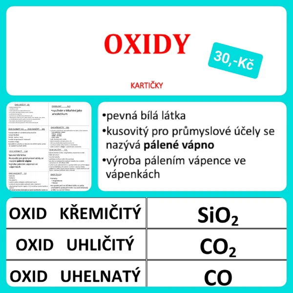 OXIDY - KARTIČKY