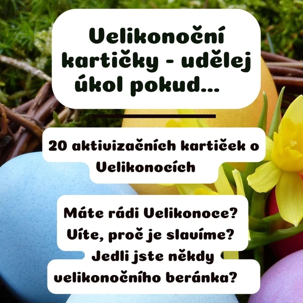 Velikonoční kartičky - udělej úkol, pokud... 