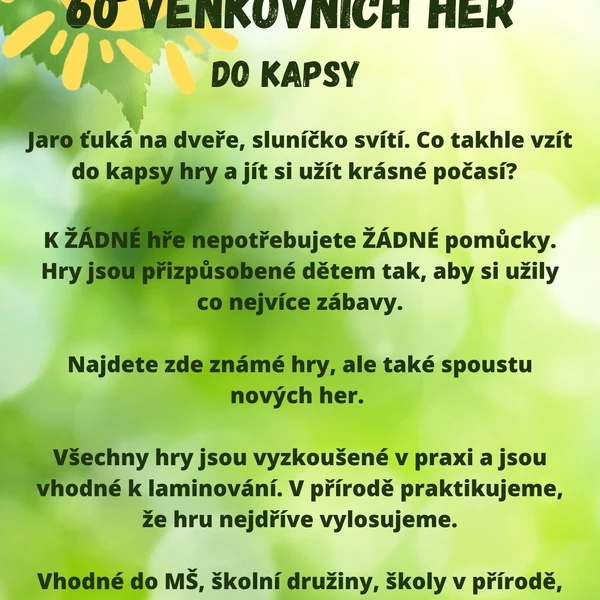 60 venkovních her do kapsy