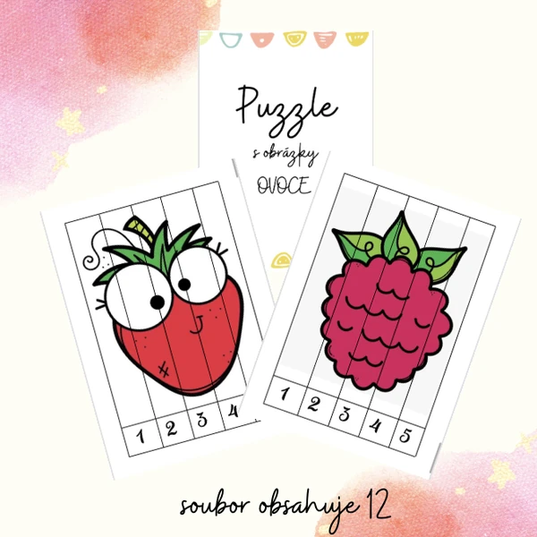 Puzzle s obrázky OVOCE