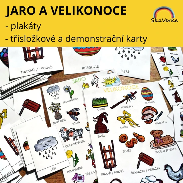 JARO A VELIKONOCE - plakáty, třísložkové a demonstrační karty