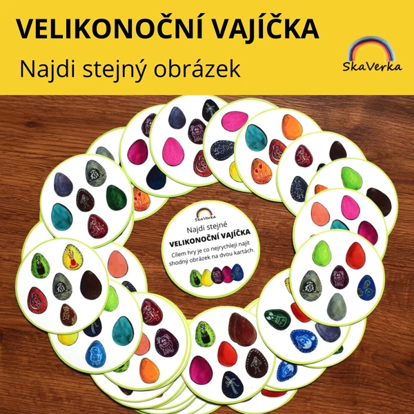 Najdi stejný obrázek - VELIKONOČNÍ VAJÍČKA