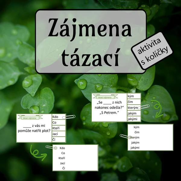 Tázací zájmena - aktivita s kolíčky
