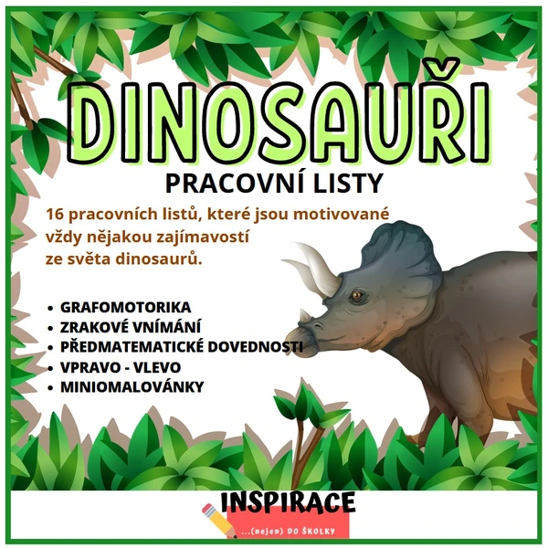 DINOSAUŘI - pracovní listy 🐉