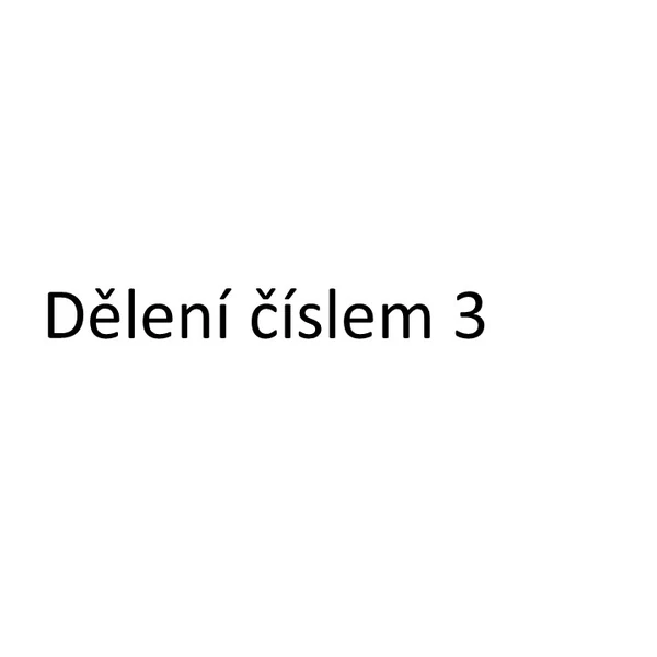 Dělení číslem 3
