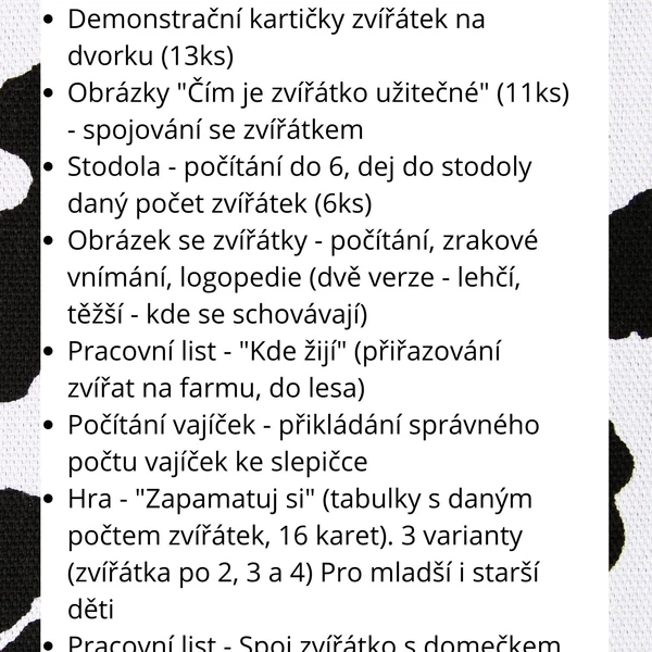 Zvířátka na dvorku