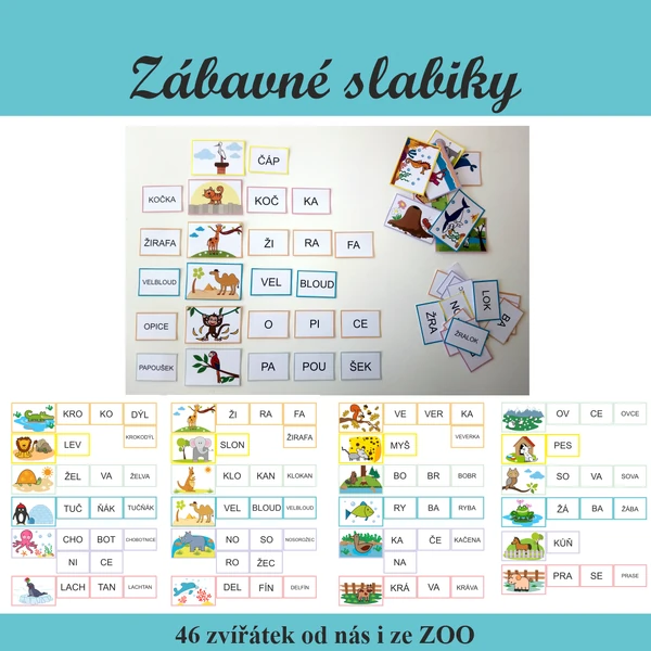 Slabiky - zvířátka