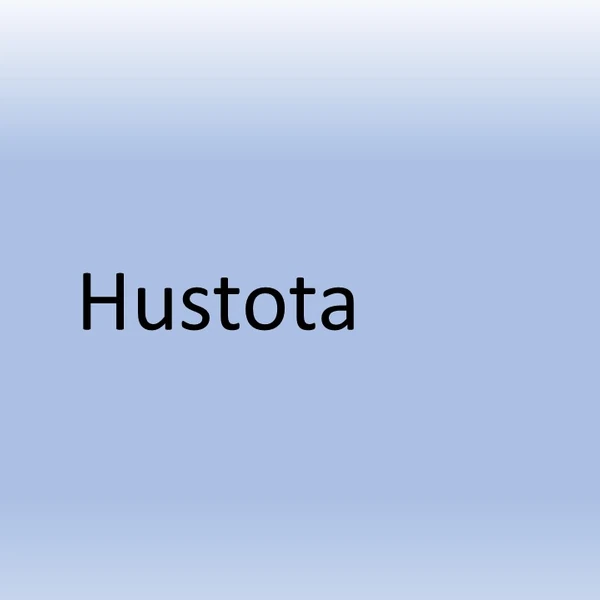 Hustota látek
