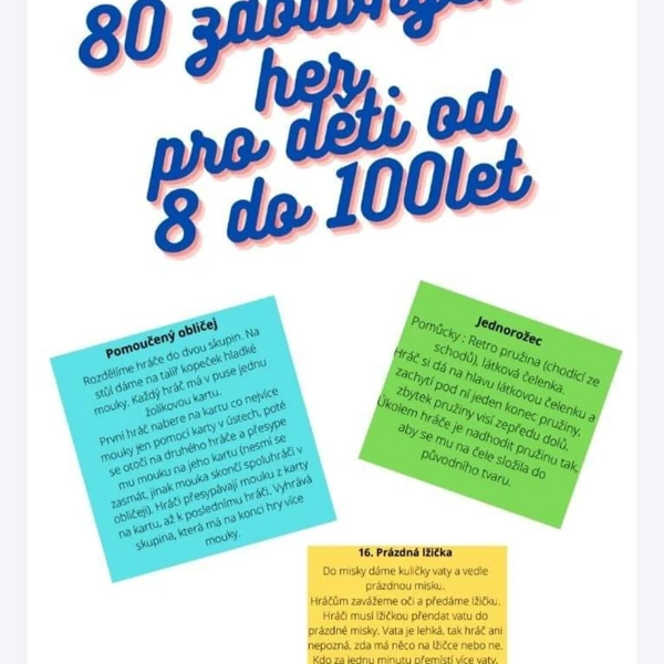 80 zábavných pohybových her