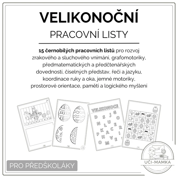 Velikonoční pracovní listy