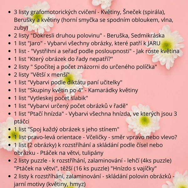 Jaro - soubor pracovních listů a činností