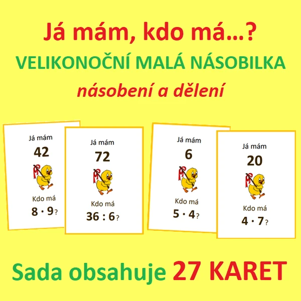 Já mám, kdo má…? – Velikonoční MALÁ NÁSOBILKA