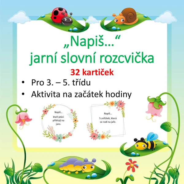 "Napiš..."- Jarní slovní rozcvička