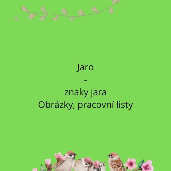 Jaro - znaky jara