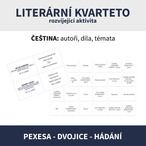 ČEŠTÍ SPISOVATELÉ A DÍLA - AKTIVITA KE KVARTETU (i bez)