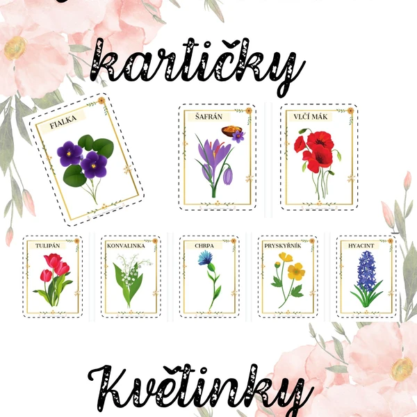 Jarní kvítí - Demonstrační kartičky