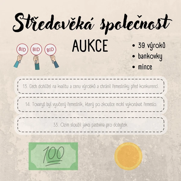 Středověká společnost - aukce