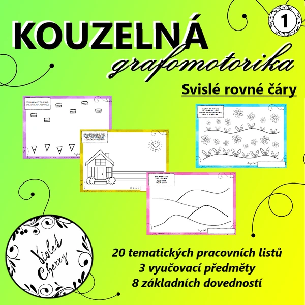Kouzelná grafomotorika 1: Svislé rovné čáry
