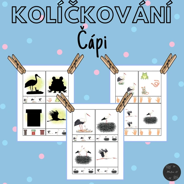 Čápi, kolíčkování