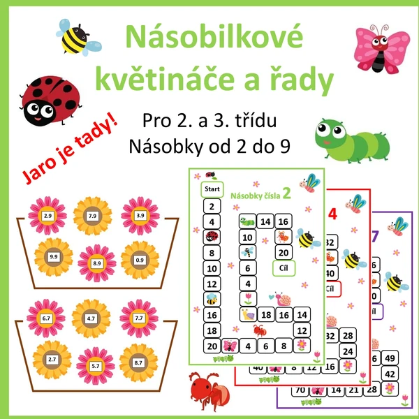 Násobilkové KVĚTINÁČE a JARNÍ násobilkové řady