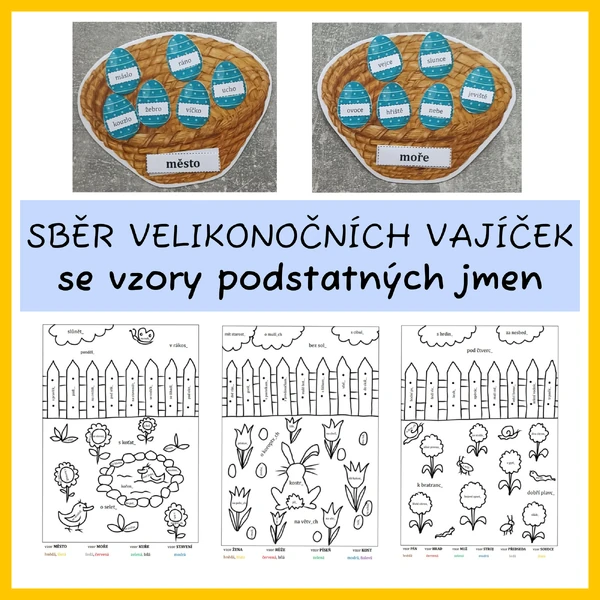 Sběr velikonočních vajíček - vzory podstatných jmen