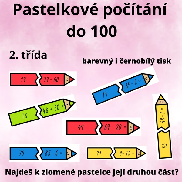 Pastelkové počítání do 100